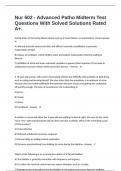 Nur 502 - Advanced Patho Midterm Test Questions With Solved Solutions Rated A&plus;&period;