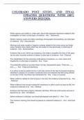 COLORADO POST STUDY&comma; AND FINAL UPDATED QUESTIONS WITH 100&percnt; ANSWERS 2025&sol;2026&period;
