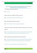 Texas Defensive Driving Complete Questions and Correct Detailed Answers &lpar;Verified Answers&rpar;