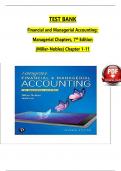Test Bank for Horngren’s Financial & Managerial Accounting, 7th Edition – Managerial Chapters by Tracie Miller-Nobles & Brenda Mattison