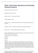 D119  Final Exam Questions And Already Passed Answers&period;