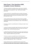 Peds Exam 1 Test Questions With Complete Correct Solutions&period;