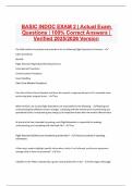 BASIC INDOC EXAM 2 &vert; Actual Exam Questions &vert; 100&percnt; Correct Answers &vert; Verified 2025&sol;2026 Version