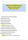 Hartman's CNA Final Review &lpar;Latest 2025 &sol; 2026 Update&rpar; Questions and Verified Answers &vert; 100&percnt; Correct &vert; Grade A&plus;