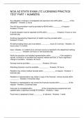 NCIA AZ STATE EXAM LTC LICENSING PRACTICE TEST PART 1 NUMBERS