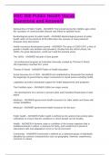 HSC 300 Public Health Vocab Questions and Answers