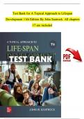 Test bank for a topical approach to lifespan development 10th edition by john santrock&period;pdf