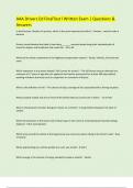AAA Drivers Ed FinalTest l Written Exam &vert; Questions &  Answers 