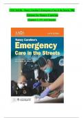 TEST BANK For Nancy Caroline&rsquo;s Emergency Care in the Streets&comma; 9th Edition by Nancy Caroline&comma; Verified Chapters 1 - 53&comma; Complete Newest Version