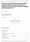 Ohio State Board Nail Technicians Exam 2025 update&vert;comprehensive 126 questions and verified answers &lpar;complete solutions&rpar; ASSURED SUCCESS&vert;GRADE A&plus;&excl;&excl;