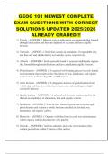 GEOG 101 NEWEST COMPLETE EXAM QUESTIONS WITH CORRECT SOLUTIONS UPDATED 2025&sol;2026 ALREADY GRADED&excl;&excl;&excl;