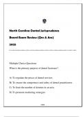 North Carolina Dental Jurisprudence Board Exam Review 2025 &lpar;Qns & Ans&rpar;&period;