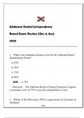 Alabama Dental Jurisprudence Board Exam Review 2025 &lpar;Qns & Ans&rpar;