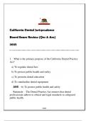 California Dental Jurisprudence Board Exam Review 2025 &lpar;Qns & Ans