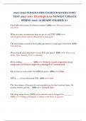 2025&sol;2026 INDIANA FIRE FIGHTER MANDATORY TEST 2025&sol;300&plus; EXAM QS &AS&sol;NEWEST UPDATE SPRING 2025&vert;ALREADY GRADED A&plus; 