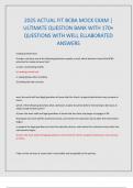 2025 ACTUAL FIT BCBA MOCK EXAM &vert; ULTIMATE QUESTION BANK WITH 170&plus; QUESTIONS WITH WELL ELLABORATED ANSWERS 