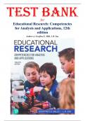 Test Bank for Educational Research Competencies for Analysis and Applications 12th Edition by Geoffrey E&period; Mills