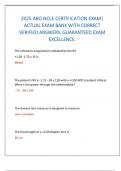 2025 ABO NCLE CERTIFICATION EXAM&vert; ACTUAL EXAM BANK WITH CORRECT VERIFIED ANSWERS&period; GUARANTEED EXAM EXCELLENCE&period; 