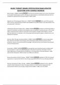 MUSIC THERAPY BOARD CERTIFICATION EXAM UPDATED QUESTIONS WITH VERIFIED