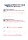 2025&sol;2026 OREGON COSMETOLOGY STATE LAWS AND RULES EXAM&vert; ACTUAL 200 Qs &As&vert;NEWEST UPDATE EXAM&vert;ALREADY GRADED A&plus; 
