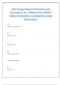 2025 Smog Inspector Definitions and information&vert; ALL TERMS WITH CORRECT VERIFIED ANSWERS&period; GUARANTEED EXAM EXCELLENCE