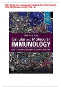 TEST BANK- CELLULAR AND MOLECULAR IMMUNOLOGY 10TH EDITION ALL CHAPTERS 1-21