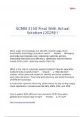 SCMN 3150 Final With Actual Solution &lpar;2025&rpar;&excl;&excl;