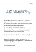 SCMN Test 2 Questions And Answers Latest Update &lpar;2025&rpar;&excl;&excl;