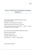 Scmn 2150 Quiz Verified Answers &lpar;2025&rpar;&excl;&excl;