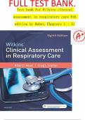 Test Bank for Wilkins' Clinical Assessment in Respiratory Care 8th Edition by Albert J&period; Heuer&period; &vert;All Chapters 1-21 included with quesions and answers&vert;&vert;&vert; Latest updated version&period;