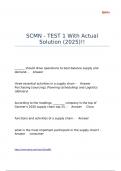 SCMN - TEST 1 With Actual Solution &lpar;2025&rpar;&excl;&excl;