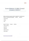 Scmn Module 12 With Correct Answers &lpar;2025&rpar;&excl;&excl;