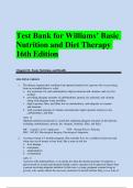 Test Bank for Williams&rsquo; Basic Nutrition and Diet Therapy 16th Edition