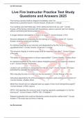 Live Fire Instructor Practice Test Study Questions and Answers 2025
