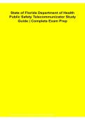  State of Florida Department of Health Public Safety Telecommunicator Study Guide Complete Exam Prep 2026&sol; 2027