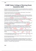 COMP Galen College of Nursing Exam Questions 2025