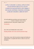 LOWA CATEGORY 11 AERIAL APPLICATION  EXAM NEWEST 2025 ACTUAL EXAM  COMPLETE 300 QUESTIONS AND CORRECT  DETAILED ANSWERS &lpar;VERIFIED ANSWERS&rpar;  &vert;ALREADY GRADED A&plus;&vert;&vert;BRAND NEW&excl;&excl; 
