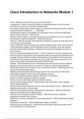 Cisco Introduction to Networks Module 1 QUESTIONS WITH DETAILED VERIFIED ANSWERS &lpar;100&percnt; CORRECT ANSWERS&rpar; &sol;ALREADY GRADED A&plus;