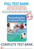 Test bank for pharmacotherapeutics for advanced practice A practical approach 5th edition by Virginia P&period; Arcangelo&period;&vert;&vert; All Chapters 1-56 included with questions and answers&vert;&vert;Latest Edition&period;