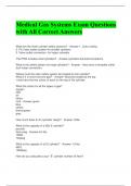 Medical Gas Systems Exam Questions with All Correct Answers