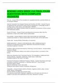  BOEING LEES WEEK &num;14 FINAL EXAM QUESTIONS WITH COMPLETE ANSWERS