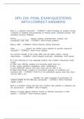 SPU 216- FINAL EXAM QUESTIONS WITH CORRECT ANSWERS