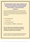 RN TARGETED MEDICAL SURGICAL RENAL AND URINARY EXAM  LATEST 2025 ACTUAL EXAM WITH COMPLETE QUESTIONS AND  CORRECT DETAILED ANSWERS &lpar;100&percnt; VERIFIED ANSWERS&rpar;  &vert;ALREADY GRADED A&plus;&vert; &vert;&vert;PROFESSOR VERIFIED&vert;&vert;   &vert;&vert;BRANDNEW&excl;&excl;&excl;&vert;&vert;