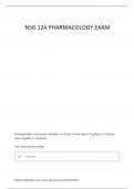 NSG 124 PHARMACOLOGY EXAM 2 PART A QUESTIONS AND VERIFIED ANSWERS&vert; 100&percnt; CORRECT&vert; GRADED A