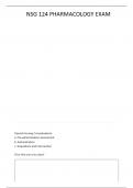 PHARM NSG 124 EXAM 1 NOTES STUDY GUIDE WITH COMPLETE SOLUTIONS &vert; GRADED A