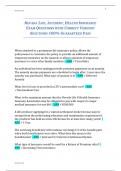 NEVADA LIFE&comma; ACCIDENT&comma; HEALTH INSURANCE EXAM QUESTIONS WITH CORRECT VERIFIED SOLUTIONS 100&percnt; GUARANTEED PASS
