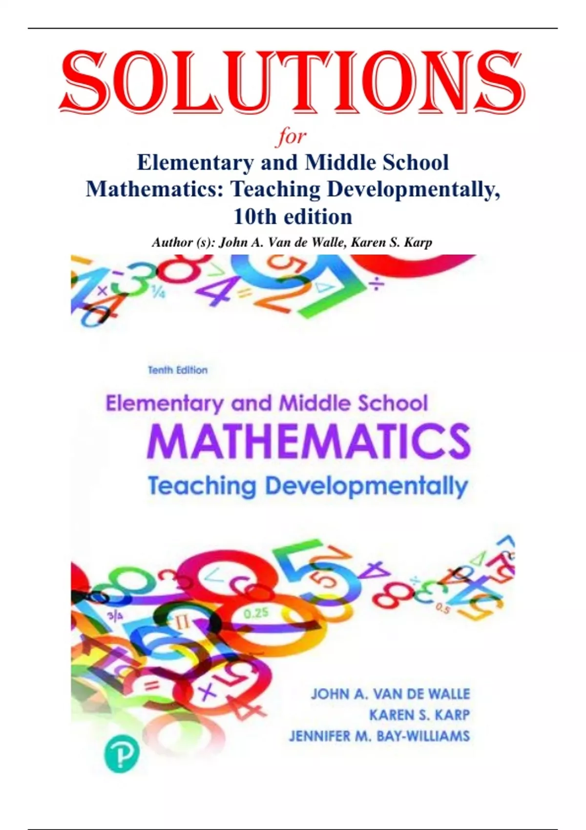 Solutions for Elementary and Middle School Mathematics: Teaching ...