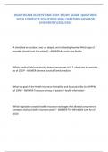 HEALTHCARE ECOSYSTEMS D391 STUDY GUIDE  QUESTIONS WITH COMPLETE SOLUTIONS WGU &lpar;WESTERN GOVEROR UNIVERSITY&rpar;2025