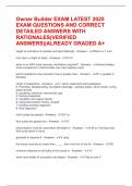 Owner Builder EXAM LATEST 2025 EXAM QUESTIONS AND CORRECT DETAILED ANSWERS WITH RATIONALES&lpar;VERIFIED ANSWERS&rpar;&vert;ALREADY GRADED A&plus;