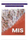 TEST BANK for Management Information Systems&comma; 11th Edition by Hossein Bidgoli&comma; All Chapters 1 - 14